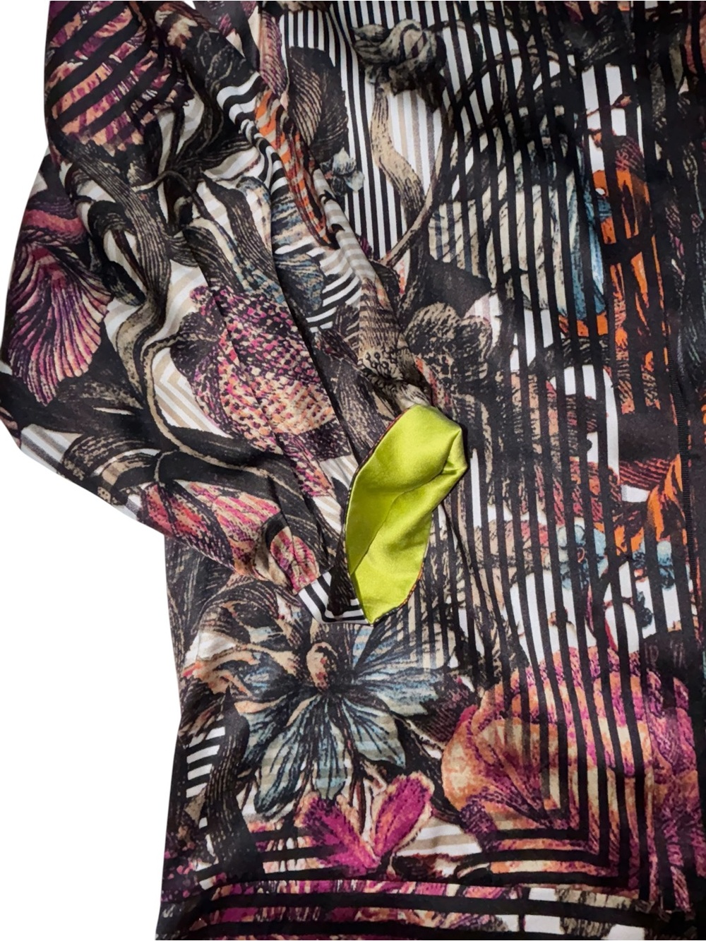 Elie Tahari Silk Multicolor Relaxed Fit Abstract Blouse Floral Print Tunic Top - Picture 10 of 16